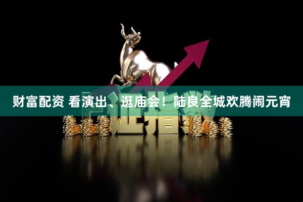 财富配资 看演出、逛庙会！陆良全城欢腾闹元宵